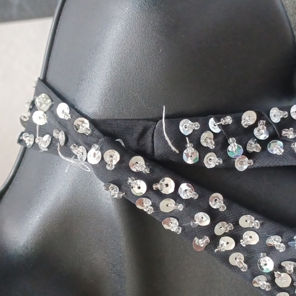 Dian Sheng Long black & Grey Omber dress, One Shoulder, Corset Back, Sz 18, Nwt - Picture 9 of 12